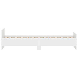 Acheter Vidaxl Cadre de lit blanc 75x190 cm petit simple bois d'ingénierie