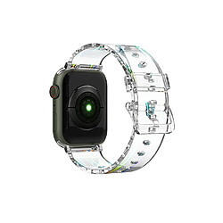 Eko Bracelet pour Apple Watch 42/44/45mm en TPU Translucide Transparent