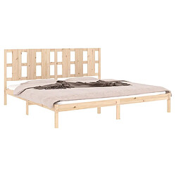 Avis Maison Chic Lit Moderne Chambre - Cadre/structure de lit pour adulte bois massif 180x200 cm super king -MN18153