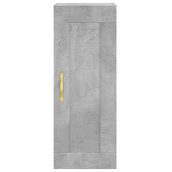 Acheter vidaXL Buffet haut Gris béton 34,5x34x180 cm Bois d'ingénierie