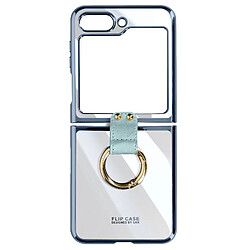 Avizar Coque anneau pour Samsung Galaxy Z Flip 5 Polycarbonate série Ring Case Bleu