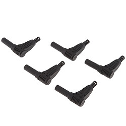 5pièce mâle 4mm banane angle droit pour ligne de stylo multimètre noire pas cher