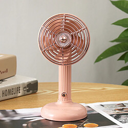 (Rose) Ventilateur Portable Usb Réglages À Trois Vitesses Conception Du Support De Téléphone Et Fonction De Refroidissement