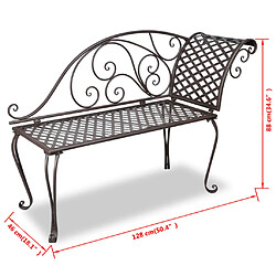 Acheter Helloshop26 Chaise longue de jardin - Marron antique