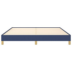 Acheter vidaXL Cadre de lit sans matelas bleu 180x200 cm tissu