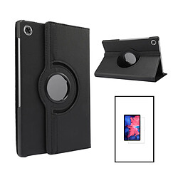 PHONECARE Kit Coque 360 Rotation Anti-Impact Protection + Film Verre Trempé 5D Full Cover pour Lenovo Tab M10 (Gen 3) - Noir