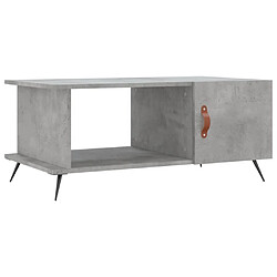 Maison Chic Table basse,Table Console Table d'appoint, Table pour salon gris béton 90x50x40 cm bois d'ingénierie -MN65025