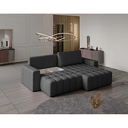 Avis Bestmobilier Cordova - canapé d'angle droit 4 places convertible avec coffre en velours