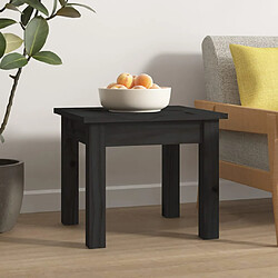 ComfortXL Table Basse Noir 35x35x30 Cm Bois Massif De Pin