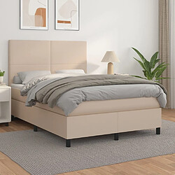 Maison Chic Lit Adulte - Lit simple Lit à sommier tapissier avec matelas moelleux - Meuble de Chambre - Cappuccino 140x200 cm -MN38474