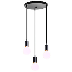 Stoex Luminaire Suspension Douille de lampe E27 avec Support de Disque Rond, Lampe de