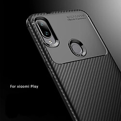 Avis Wewoo Coque TPU antichoc Texture fibre de carbone pour Xiaomi Play (Bleu)