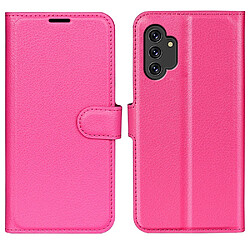 Etui en PU texture litchi rose pour Samsung Galaxy A13 4G