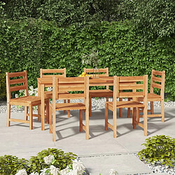 Salle à dîner de jardin 7 pcs,Table et chaise à manger Bois de teck solide -MN84406