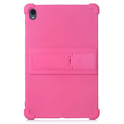 Coque en silicone Multicolore avec béquille coulissante rose pour votre Lenovo Tab P11