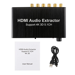 Avis Wewoo 4K 3D HDMI 5.1CH audio décodeur extracteur