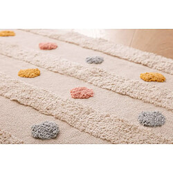 Avis Atmosphera, Createur D'Interieur Tapis enfant rectangle à pompons multicolores - 120 x 170 cm