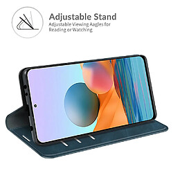 Etui en PU Toucher cutané auto-absorbé avec support bleu pour votre Xiaomi Redmi Note 10 Pro