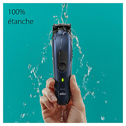 Braun Tondeuse 10 en 1 - Kit pour Barbe, Cheveux, Corps - Series 7 MGK7421 - Noir/Bleu