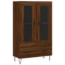 vidaXL Buffet haut chêne marron 69,5x31x115 cm bois d'ingénierie