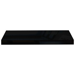 Avis vidaXL Étagère murale flottante Noir brillant 60x23,5x3,8 cm MDF