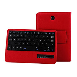 Wewoo Clavier QWERTY rouge pour Samsung Galaxy Tab S2 8.0 T710 / T715 2 en 1 détachable Bluetooth Litchi Texture étui en cuir avec support