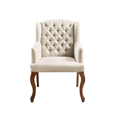 Vente-Unique Fauteuil bergère en tissu PARUNA - Beige