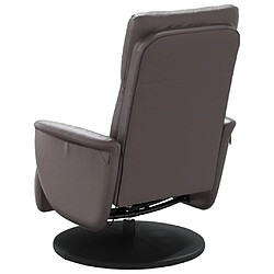 Acheter vidaXL Fauteuil inclinable de massage repose-pieds gris similicuir