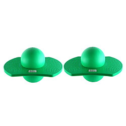 2 Pack Balance Pogo Saut D'exercice Bounce Space Balle De Fitness Pour Enfants Adultes Eté Activité Cour - Vert