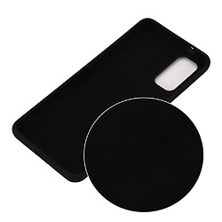 Coque en silicone liquide noir pour votre Samsung Galaxy S20 Plus/S11