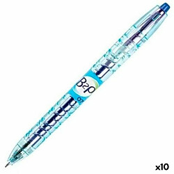 Stylo gel Pilot B2P 07 Rétractile Bleu 0,4 mm (10 Unités)