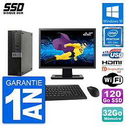 PC Dell 5040 SFF Ecran 22" Intel G4400 RAM 32Go SSD 120Go HDMI Windows 10 Wifi - Occasion