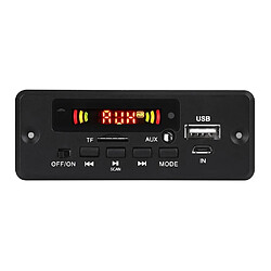 Accessoire Autoradio Bluetooth MP3 USB FM Radio Télécommande 12V 2x3W YONIS