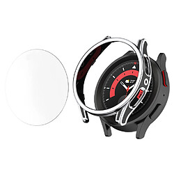 Coque en TPU anti-rayures pour votre Samsung Galaxy Watch 5 40mm/Watch4 40mm - noir/argent