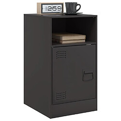 Acheter vidaXL Table de chevet noir 34,5x39x62 cm acier