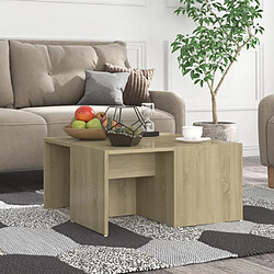 vidaXL Tables basses 4 pcs chêne Sonoma 33x33x33 cm bois d'ingénierie