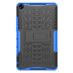 Avis Coque en TPU modèle de pneu cool avec béquille noir/bleu pour votre Huawei MediaPad M5 Lite 8