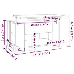 vidaXL Table basse chêne sonoma 79x49x41 cm bois d'ingénierie pas cher