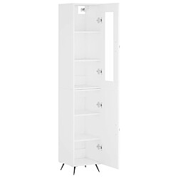 Avis vidaXL Buffet haut Blanc 34,5x34x180 cm Bois d'ingénierie