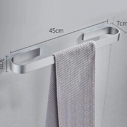 Universal Porte-serviettes Porte-serviettes de toilette Porte-serviettes Porte-serviettes Noir Argent 304 Acier inoxydable Barre de serviettes en verre Étagère de rangement de cuisine en verre pas cher