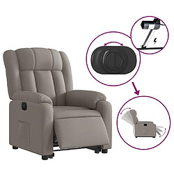 Acheter vidaXL Fauteuil inclinable électrique taupe tissu