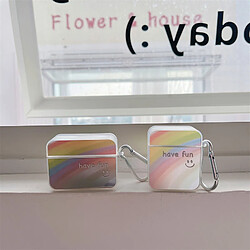 GUPBOO Airpods Coque Housse Étui Protecteur Compatible pour AirPods 3-Ins miroir sourire fille arc-en-ciel