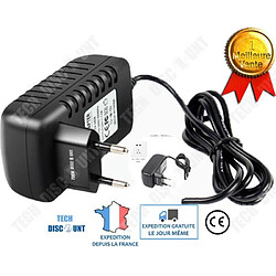 Tech Discount TD® Chargeur 12V adaptateur secteur cordon d'alimentation mural recharger noir fil batterie rapide efficace solide haute performance