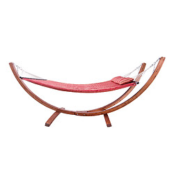 Acheter AXI Hawaï Hamac Double XXL | Hamac 2 personnes en Rouge avec Support en Bois | Pour l'extérieur pour Jardin, Terrasse, Balcon