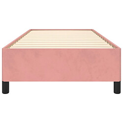 Acheter vidaXL Cadre de lit sans matelas rose 90x190 cm velours