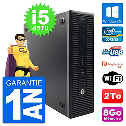 PC HP ProDesk 600 G1 SFF Intel i5-4570 RAM 8Go Disque Dur 2To Windows 10 Wifi - Occasion