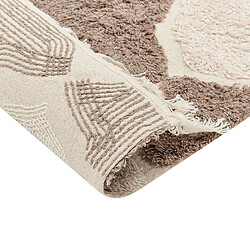 Avis Beliani Tapis en coton marron et beige 80 x 150 cm SINOP