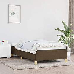 vidaXL Cadre de lit sans matelas marron foncé 90x190 cm tissu