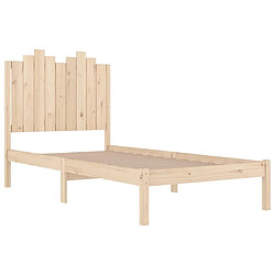 Avis vidaXL Cadre de lit sans matelas bois massif 100x200 cm