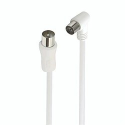 Câble antenne coaxial coudé Accsup 2 m Blanc